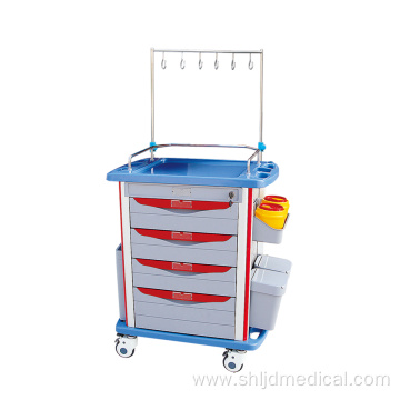 Medical ABS Emergency Trolley with 5 drawers